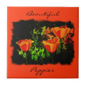 Mohnblumen Fliese (Vorderseite)