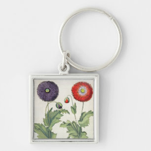 Mohnblumen: flore 1.Papaver multiplici incarnato; Schlüsselanhänger