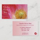 Mohnblumen-Florist Visitenkarte (Vorne/Hinten)