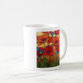 Mohnblumen-Garten-Tasse Kaffeetasse (VorderseiteRechts)