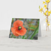 MOHNBLUMEN-GEBURTSTAG KARTE (Gelbe Blume)