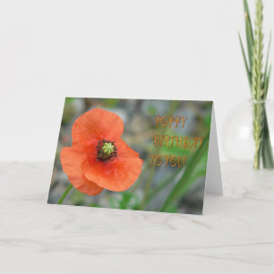 MOHNBLUMEN-GEBURTSTAG KARTE
