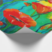 Mohnblumen Geschenkpapier (Ecke)