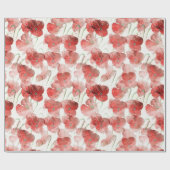 Mohnblumen Geschenkpapier (Flach)