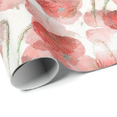 Mohnblumen Geschenkpapier (Rolleneckpunkt)