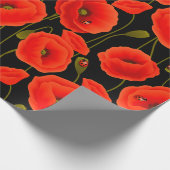 Mohnblumen Geschenkpapier (Ecke)