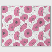 Mohnblumen Geschenkpapier (Flach)
