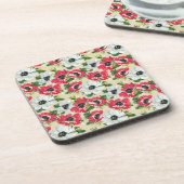 Mohnblumen Getränkeuntersetzer (Linke Seite)