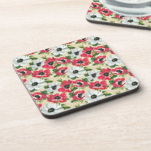 Mohnblumen Getränkeuntersetzer (Linke Seite)