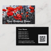 Mohnblumen-Gewohnheits-Visitenkarten Visitenkarte (Vorne/Hinten)