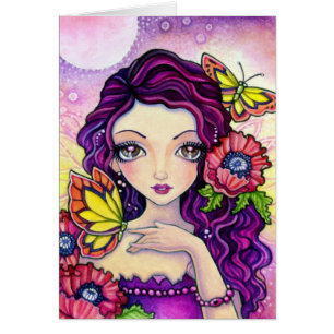 Mohnblumen-Glamour - leere Karte