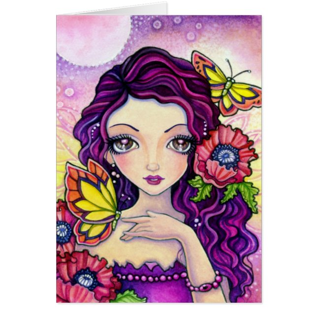 Mohnblumen-Glamour - leere Karte (Vorne)