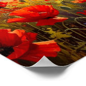 Mohnblumen im Abendlicht Poster (Ecke)