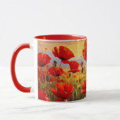 Mohnblumen im Abendlicht Tasse (Links)