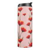 Mohnblumen im Morgenlicht Thermosbecher (Nach links gedreht)
