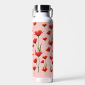 Mohnblumen im Morgenlicht Trinkflasche (Vorne)