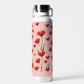 Mohnblumen im Morgenlicht Trinkflasche (Rückseite)