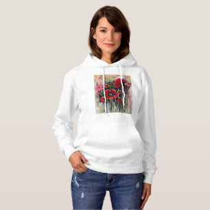 Mohnblumen in Aquarellen Hoodie