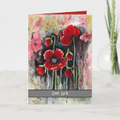 Mohnblumen in Aquarellen Karte (Vorderseite)