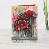 Mohnblumen in Aquarellen Karte (Vorderseite)