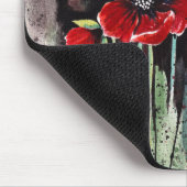 Mohnblumen in Aquarellen Mousepad (Ecke)