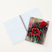 Mohnblumen in Aquarellen Notizblock (Innenseite)