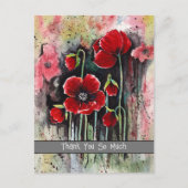 Mohnblumen in Aquarellen Postkarte (Vorderseite)