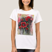 Mohnblumen in Aquarellen T-Shirt (Vorderseite)