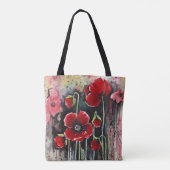 Mohnblumen in Aquarellen Tasche (Rückseite)