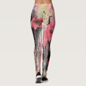 Mohnblumen in Aquarellfarben-Leggings Leggings (Rückseite)