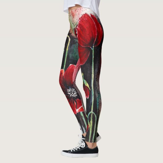 Mohnblumen in Aquarellfarben-Leggings Leggings (Links)