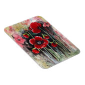 Mohnblumen in Aquarellfarben Magnet (Rechte Seite)