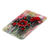 Mohnblumen in Aquarellfarben Magnet (Linke Seite)