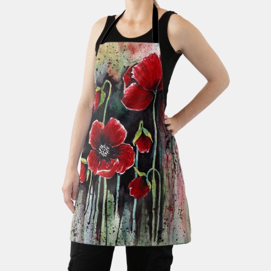 Mohnblumen in Aquarellfarben-Schürze Schürze (InSitu)
