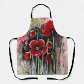 Mohnblumen in Aquarellfarben-Schürze Schürze (Vorderseite)