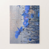 Mohnblumen in Blau Puzzle (Vertikal)