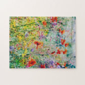 Mohnblumen in der Wiese Niedliche Naturlandschaft Puzzle (Horizontal)