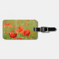 Mohnblumen in einem Mohnblumenfeld-Gepäckanhänger