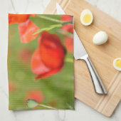 Mohnblumen in einem Mohnblumenfeld-Geschirrtuch Handtuch (Viertel Falte)