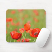 Mohnblumen in einem Mohnblumenfeld mousepad (Mit Mouse)