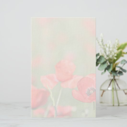 Mohnblumen in einem Mohnblumenfeldbriefpapier Briefpapier (Stehend Vorderseite)