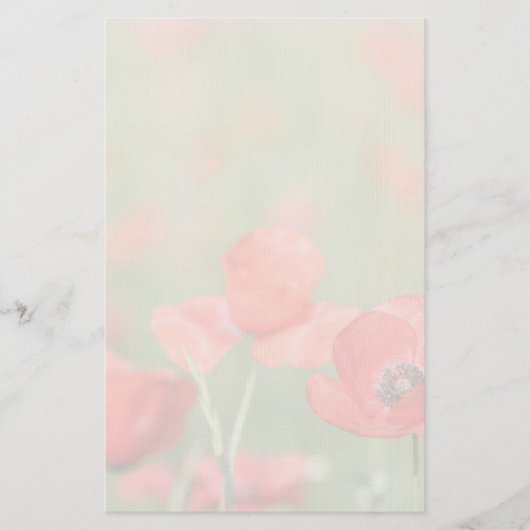 Mohnblumen in einem Mohnblumenfeldbriefpapier Briefpapier (Vorderseite)