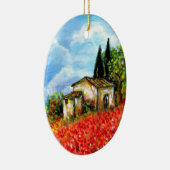 MOHNBLUMEN IN TOSKANA KERAMIKORNAMENT (Rechts)