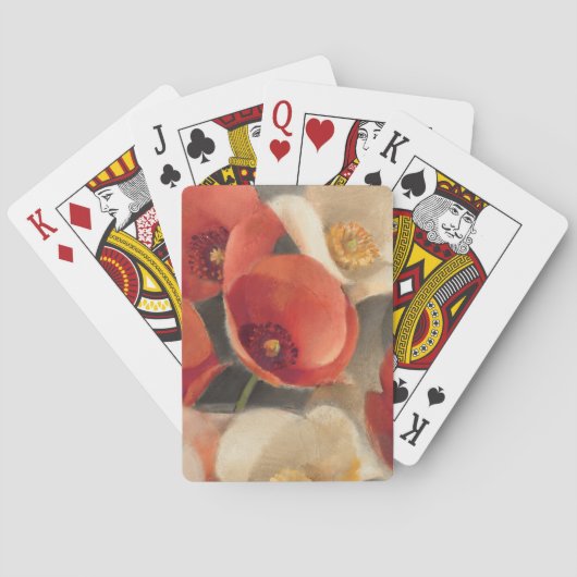 Mohnblumen in voller Blüte Spielkarten (Rückseite)