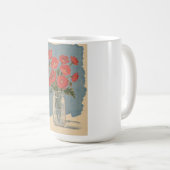 Mohnblumen Kaffeetasse (VorderseiteRechts)