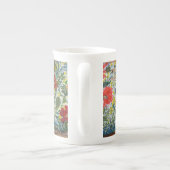 Mohnblumen - Knochen-China-Tasse Porzellantasse (Rückseite)