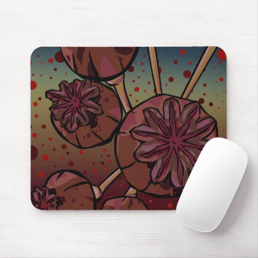 Mohnblumen-Köpfe Mousepad (Mit Mouse)
