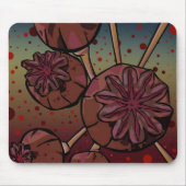 Mohnblumen-Köpfe Mousepad (Vorne)