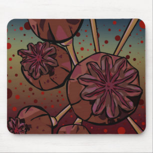 Mohnblumen-Köpfe Mousepad