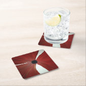 Mohnblumen-kundenspezifische quadratische rechteckiger pappuntersetzer (Vor Ort)